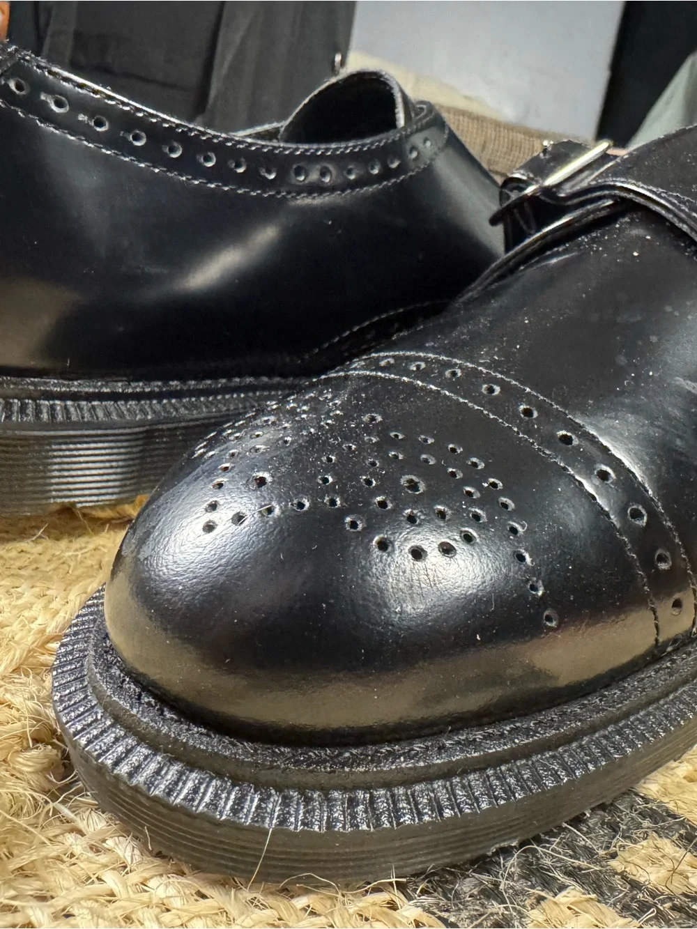 Dr. Martens Cobden Black Leather Single Monk Strap Brogues US Men’s Sz 7